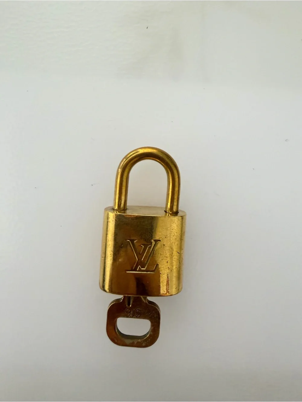 Vintage Louis Vuitton Gold Lock & Key - 316